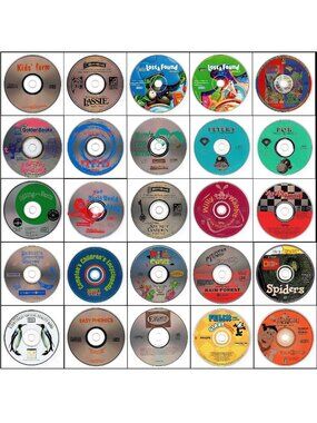 25 Vintage CD-ROM Kids Lot #2 (1994-1995)
